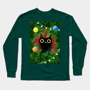 Christmas Cat Long Sleeve T-Shirt